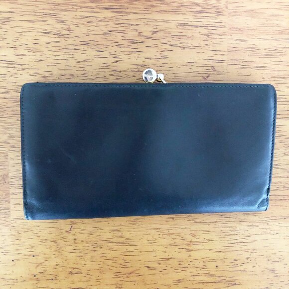 Vintage Salvatore Ferragamo Leather Wallet Made In Italy Italian Minimalist Luxe - Picture 6 of 7